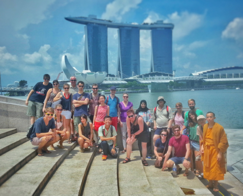 Singapore walking tour group