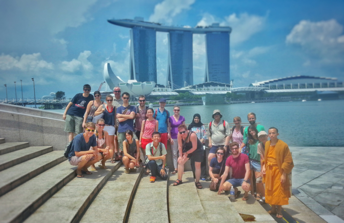 Singapore walking tour group