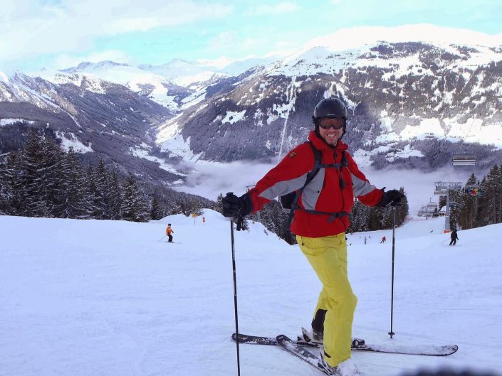 Simon skiing in Mayrhofen, Austria