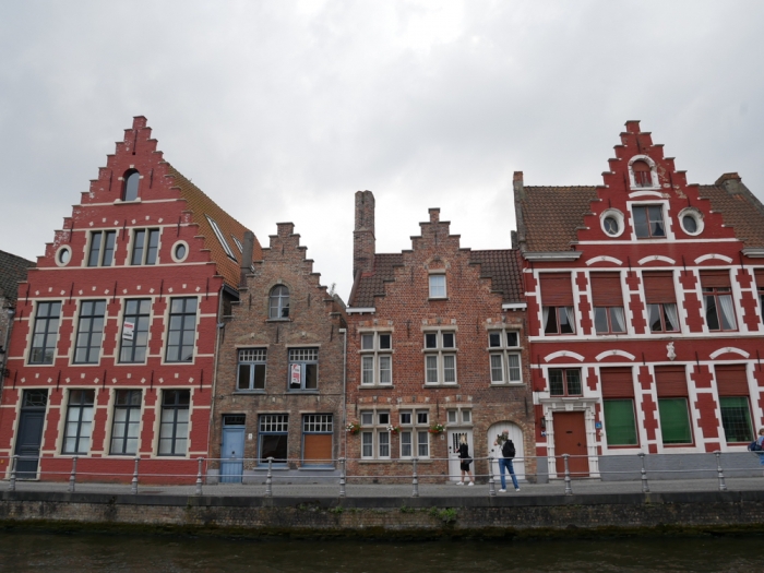 Bruges canal side gingerbread houses