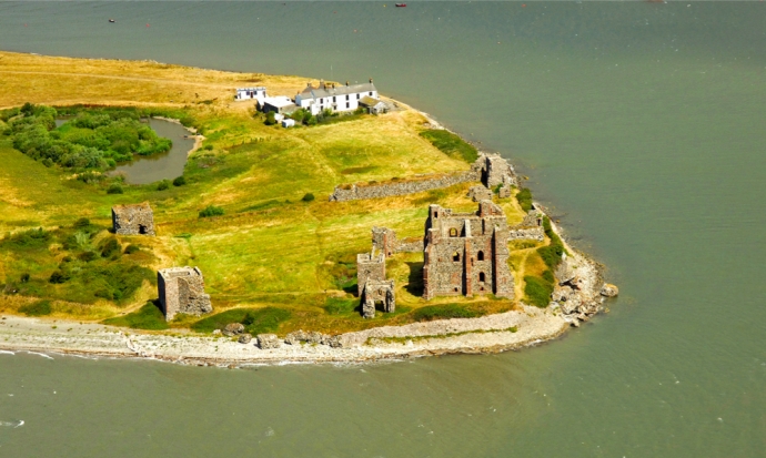 Piel Island - pub and castle ruins, near Barrow, Cumbria