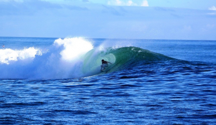 Surfing in Waikiki, Hawaii