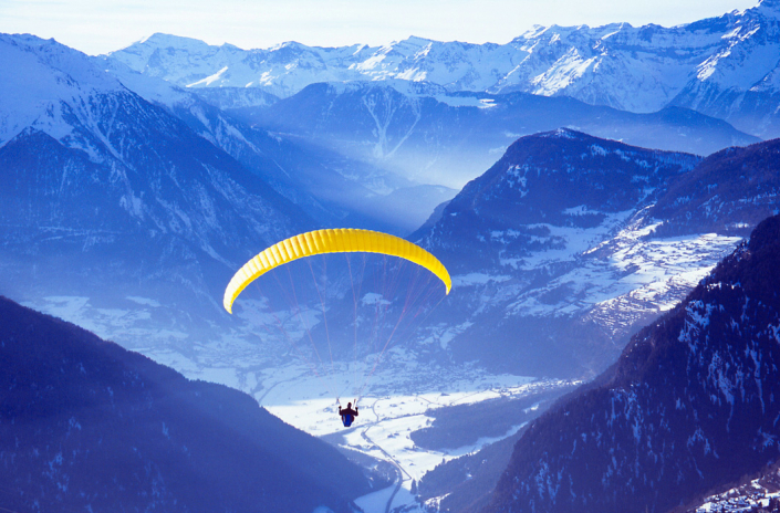 Paragliding in Verbier