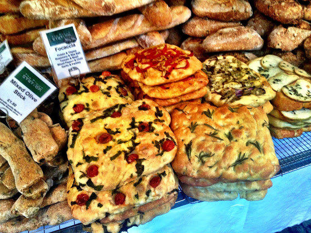 Focaccia and other breads - Real Food Market, South Bank, London