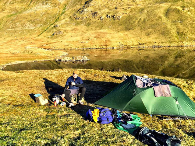 A wild camping kit explosion - Grisedale Tarn, Lake District