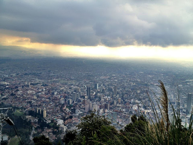 View of Bogota from the top of the Monserrate