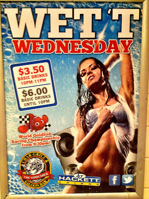 Wednesday promotion poster at The Woolshed, Cairns