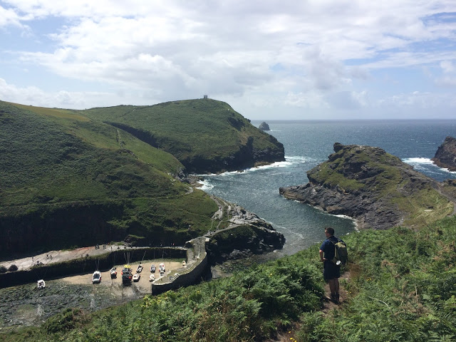 Overlooking Boscastle harbour - South West Coast Path, Cornwall