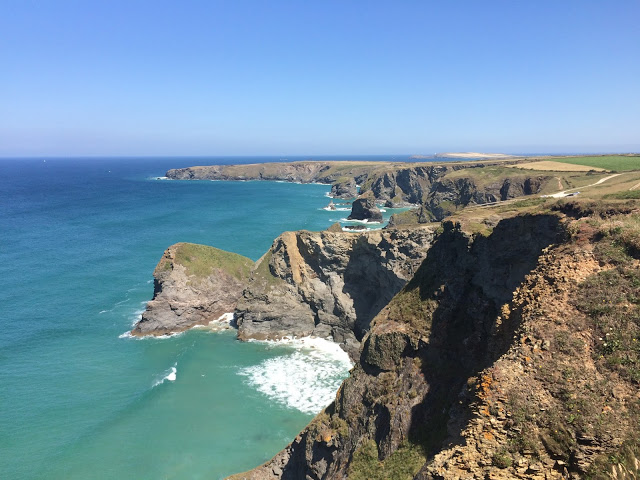 Looking back a long our South West Coast Path route