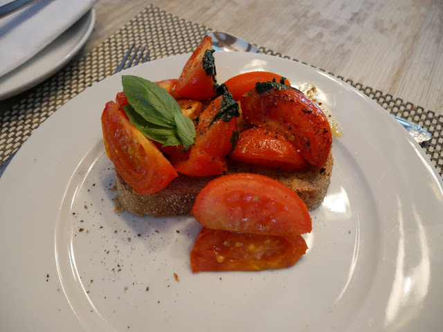 Sauteed tomatoes at Swan House B&B, Hastings